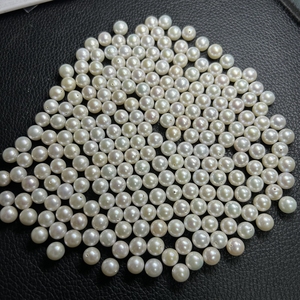 HQ Gems AAA casi redondo ligero corrector calidad 2,5mm 3mm 3,5mm 4mm medio agujero fábrica gran oferta perlas redondas <span class=keywords><strong>de</strong></span> agua dulce - Product Image 5