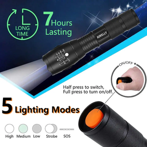 Lampe torche étanche en alliage d'aluminium d'urgence <span class=keywords><strong>Zoom</strong></span> Camping en plein air Mini lampe de poche tactique LED portable T6 - Product Image 3
