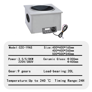 Placa de inducción de cerámica para encimera, Wok electromagnético comercial, 5000w - Product Image 4