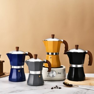 <span class=keywords><strong>Cafetera</strong></span> Espresso Portátil OEM de Acero Inoxidable, Mini <span class=keywords><strong>Cafetera</strong></span> Metálica de 50 ml, <span class=keywords><strong>Cafetera</strong></span> Mocha para Estufa con Tapa, Moka Pot - Product Image 1