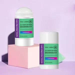 Balsem deodoran portabel pria wanita, stik deodoran Lavender antikeringat, stik deodoran alami untuk pria dan wanita