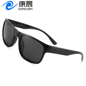 Lunettes de soleil polarisées unisexes P516, monture noire, verres bleus, protection UV400 pour la conduite, la pêche, les sports de plein air - Product Image 3