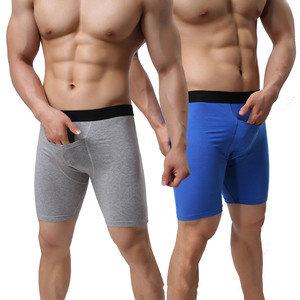 New Arrival OEM ODM của nam giới nén đồ lót dài Workout thể thao boxer ngắn gọn với lỗ ở phía trước - Product Image 1