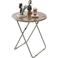 Nouvelle conception de table d'appoint en métal avec plateau en MDF, table pliante portable, petite table à café pour la maison et l'hôtel, KC-7562T