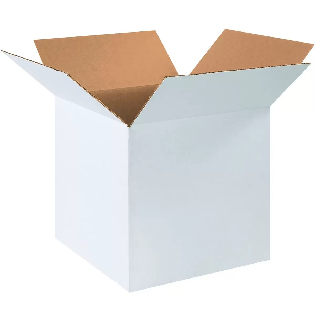 Whole Sale White Color Three Layers Kraft Corrugated Paper Box Cartons Shipping Moving Large Logistics Packing Carton