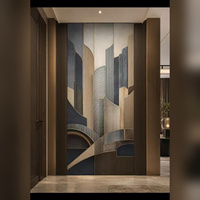 Panel Dinding PVC Cetak 3D 5D 8D Dekoratif Kustom Grosir, Tahan Air, Fleksibel, Alternatif Marmer