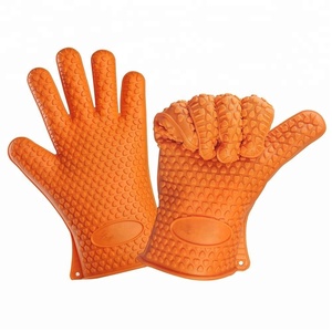 Mitaines de four résistantes à la chaleur OEM/ODM avec doigts Gants en silicone pour barbecue pour le camping Mitaines de four - Product Image 1
