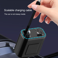 H11 chargeur de voiture 120w ciel étoilé haut atmosphère lumière câble télescopique un à quatre téléphone portable prise de Conversion de charge rapide