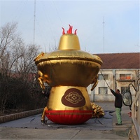 Flamme gonflable géante en PVC personnalisée Blaze Fire avec lumière LED pour la promotion d'événements de fête à des fins décoratives