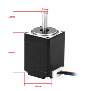 Moteur pas à pas micro 28 mm (NEMA 11) - 2 phases 4 fils, corps compact 40 mm pour imprimante 3D et machine de placement de composants SMT - Product Image 1
