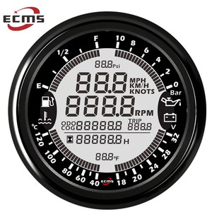 مقياس ضغط GPS متعدد الوظائف 6 في 1 مقاوم للماء، يقيس السرعة والساعات ودرجة حرارة الماء ومستوى الوقود وضغط الزيت والفولتية، 24 فولت - Product Image 5