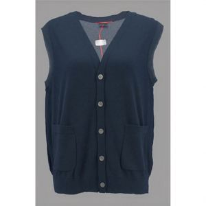 ODM &amp; OEM Manufacturer Custom Knit Sweater Vest <strong>Ladies</strong> Button Green Cropped <strong>Sleeveless</strong> <strong>Cardigan</strong> for Women - Product Image 1