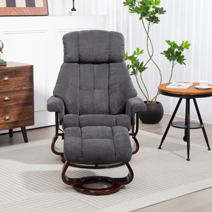 Sillón Reclinable Ajustable para Sala de Estar, para Lectura y Relajación, con <span class=keywords><strong>Taburete</strong></span> - Product Image 4