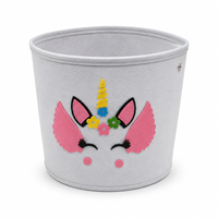 Panier de rangement en feutre pour enfants avec motif de tigre mignon, idéal pour la chambre d'enfant, la chambre à coucher et la salle de jeux