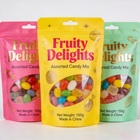 Sachet à fond plat personnalisé imprimé 8oz 150g pour vitamines, en PET VMPET PE, avec fermeture éclair, anti-odeur, pour emballage de gelée, aliments pour animaux, bonbons
