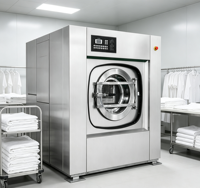 Commercial Industrial Electric Stainless Steel Three Phase Large Capacity Washing Machine for Hotel Bed Linen Cleaning
