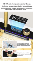 Grande Évier de Cuisine Multifonction en Acier Inoxydable 304 Anti-Rayures avec Robinet Cascade à Affichage Numérique Piano
