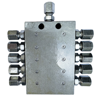 Vanne de distribution de graisse 14199640, Vanne de distribution de graisse 80629645, Distributeur progressif pour machine à pavage ABG/VGL