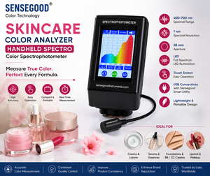 Analyseur de couleur de peau, spectrophotomètre portatif (400-700 nm, résolution 1 nm) |   Appareil de mesure du teint cosmétique Sensegood pour fond de teint - Product Image 3