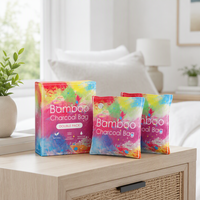 Sachet de charbon de bambou solide parfumé, écologique, multifonctionnel, désodorisant, purificateur d'air, aide au sommeil et anti-stress