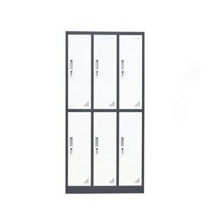 6 khóa khóa <span class=keywords><strong>Locker</strong></span> 6 khoang nhân viên Tủ lưu trữ tủ thép thay đổi phòng <span class=keywords><strong>Locker</strong></span> - Product Image 6