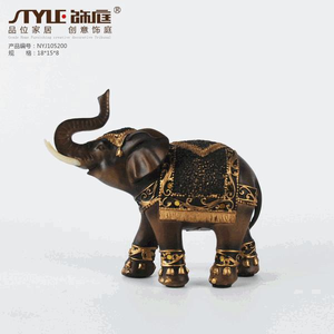 Statue en résine personnalisée Ornement d'éléphant Artisanat en résine pour cadeaux Décorations pour la maison - Product Image 2