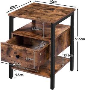 โต๊ะข้างเตียงตอนกลางคืนทำจากไม้เฟอร์นิเจอร์ในบ้านเฟอร์นิเจอร์ห้องนอนไม้แบบปรับแต่งได้สไตล์โบราณ - Product Image 4