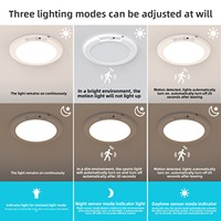 Plafonnier LED moderne minimaliste à montage en surface, rechargeable avec détecteur de mouvement pour les escaliers, les couloirs, les entrepôts, les entrées de maison
