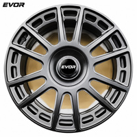 Jantes forgées EVOR personnalisées en alliage d'aluminium monobloc pour voiture 5x120 5x112 5x114.3 pouces 5 trous 6 trous 8 trous
