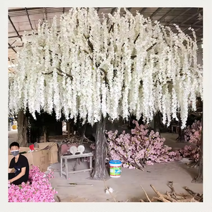 Grandes plantes ornementales <span class=keywords><strong>D</strong></span>écoration <span class=keywords><strong>exotique</strong></span> Fleur artificielle Glycine artificielle Arbres à fleurs <span class=keywords><strong>D</strong></span>écoration intérieure/extérieure Toutes saisons - Product Image 5