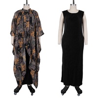 Nouvelle Collection Été 2026 : Ensemble Robe de Soirée Élégante en Mousseline avec Robe Intérieure Imprimée 2 Pièces pour Femme K1266