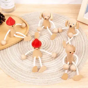 热卖批发木制动物装饰玩具木制儿童玩具供应商