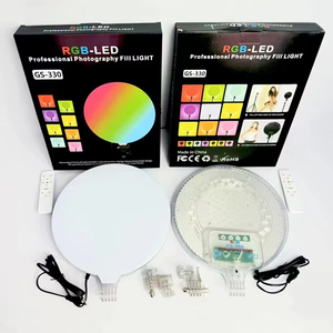 Lampe LED de remplissage vidéo <span class=keywords><strong>pour</strong></span> diffusion en direct sur smartphone, écran plein rond de 56 cm, beauté professionnelle, photographie, lampe de 18 pouces - Product Image 5