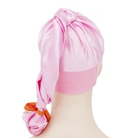 Bonnet en satin de haute qualité réglable avec bande élastique, bonnet pour cheveux bouclés anti-frisottis en soie pour cheveux longs