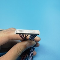 Maßgefertigtes 30-40-Pin LVDS-Displaykabel PVC-Isolierung Kabelbaum DF13-Steckverbinder für Motorrad-LCD-Bildschirm Flex-Flachbandkabel