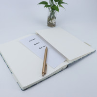 Carnet de notes A5 élégant à fleurs roses avec logo personnalisé, couverture rigide, ligné, avec bande élastique, pour filles, papeterie esthétique