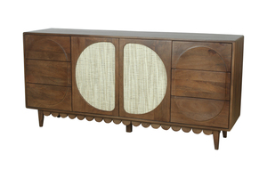 Premium Solid Mango Wood <b>Sideboard</b> Cabinet with Extra Large <b>Storage</b> Capacity Modern Wooden Buffet Furniture - Product Image 3
