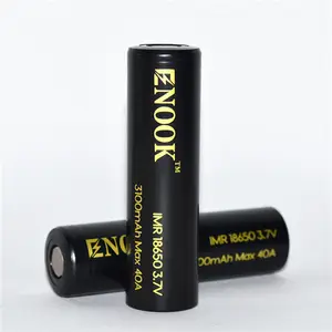 Enook 18650 3100mAh 40A 리튬 18650 배터리 전기 자전거 리튬 이온 배터리