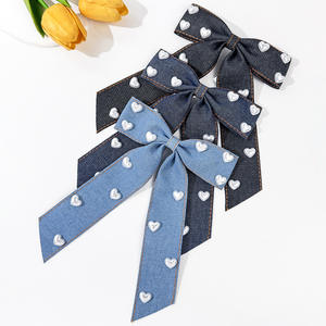 Pinza para el pelo de vaquera con lazo y perlas blancas, accesorio para el pelo de fiesta para niñas - Product Image 1
