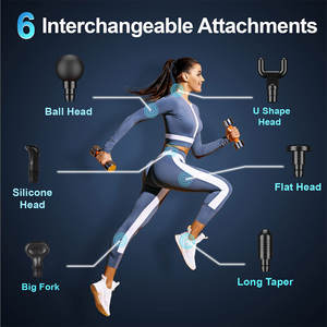 Pistola de masaje de percusión corporal, herramienta de relajación muscular de tejido profundo, deportiva, eléctrica, de fábrica, inalámbrica, masajeador - Product Image 5