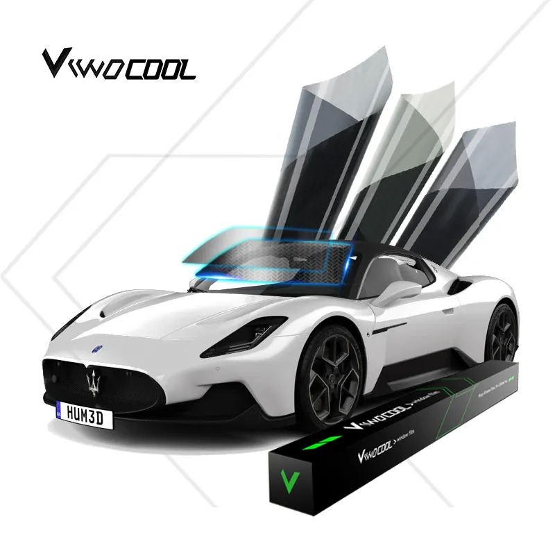 Viwocool-tinte para ventana de coche, tinte para ventana con logotipo, marca de fama mundial