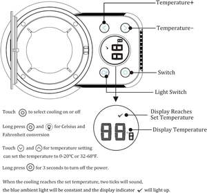 Refroidisseur de <span class=keywords><strong>vin</strong></span> intelligent portable pour bureau, 750 ml, réfrigération rapide, pour bouteilles et champagne, froid rapide - Product Image 6