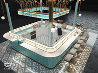Meubles de comptoir de café personnalisés 2022, designs modernes de kiosque de café pour centre commercial, comptoir de bar à café à vendre