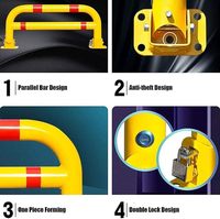 Barrière de stationnement manuelle en acier anti-corrosion en forme de U YH2972, protection contre le vol, bloqueur de place de stationnement