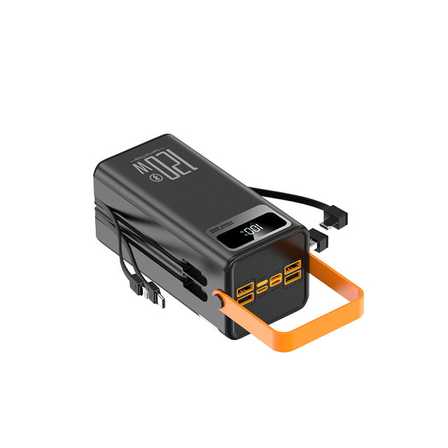 Super Fast Charging 22.5W 50000 Mah Large Capacity Power Bank Type-C Built-In Cable for Outdoor Live Streaming Mobile Power