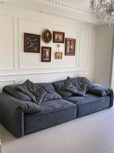 เก้าอี้โซฟาคู่ขนาดใหญ่หรูหราทันสมัยเก้าอี้โซฟาผ้าลูกฟูกนุ่มสำหรับบ้านเฟอร์นิเจอร์ห้องนั่งเล่นโซฟาบีบอัด - Product Image 4