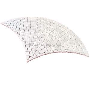 Hình dạng Quạt đá cẩm thạch trắng Gạch Mosaic <span class=keywords><strong>backsplash</strong></span> tắm tường khảm sàn gạch galala Đá Cẩm Thạch Cá quy mô Gạch Mosaic Nhà cung cấp - Product Image 2