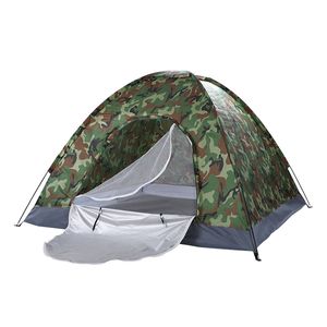 Abri de camping en plein air portable DB pour 2-4 personnes Design camouflage avec poteaux en fibre de verre en tissu enduit d'argent Léger Dix - Product Image 3