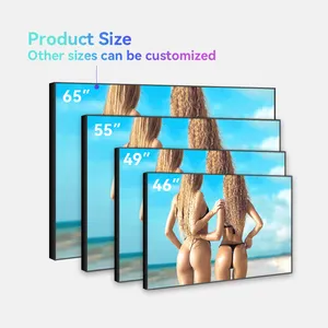 HD LCD Video Wall 46" 49" 55 65 Inch Seamless 3.5mm Bezel Less 2x3 3x3 Splicing Screen Commercial Advertising Display Video Wall