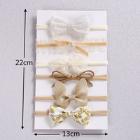 6 pièces bébé cheveux accessoires filles mode toutes sortes de bébé bandeau ensemble papier carte élastique nouveau-né arc bandeau ensemble